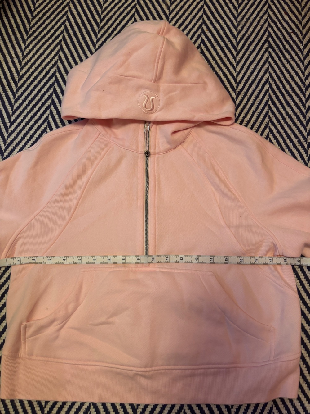 Lululemon Scuba Cropped Light Pink Half-Zip Hoodie - Picture 3 of 6